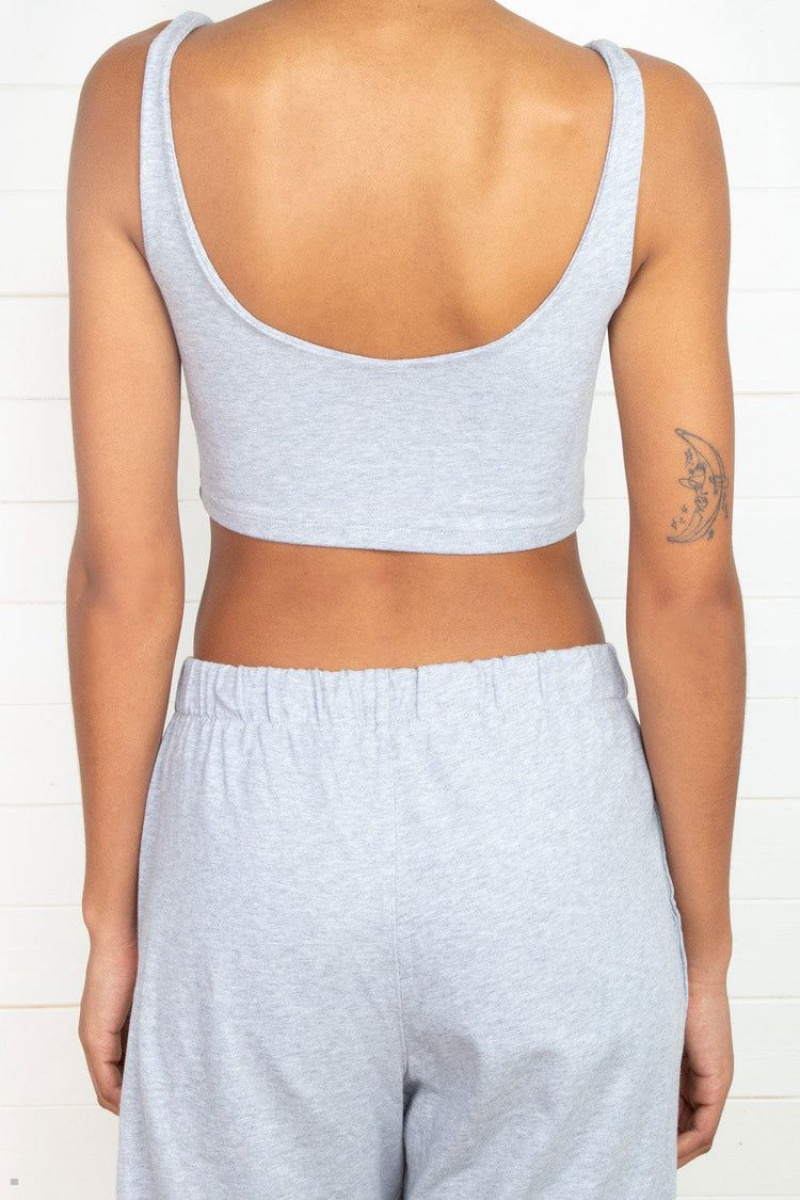 Debardeur Brandy Melville Lydia Grise Clair | BNS-46267283